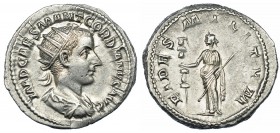 GORDIANO III. Antoniniano. Roma (238-239). R/ La Fidelidad de pie a izq. con estandarte y cetro. RIC-1. CH-86. EBC-.