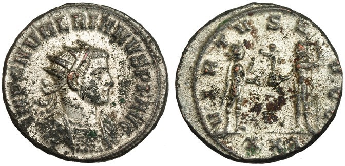 NUMERIANO. Antoniniano. Antioquía. Marcas: Γ en el campo; XXI en el exergo. R/ V...