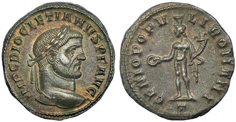 DIOCLECIANO. Follis. Ticinum (294-295).T en el exergo. R/ GENIO POPVLI ROMANI. R...