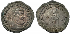 MAXIMIANO HÉRCULES. Follis. Ticinum (304-305). Marca: * en el campo; ST en el exergo. R/ SACRA MONET AVGG ET CAESS NOSTR. RIC-47b. Ex C. Dattari. Cosp...