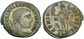 MAXIMINO II. Follis. Alejandría (313). Marcas: *, N y palma - S y corona en el campo; ALE en el exergo. R/ GENIO AVGVSTI. RIC-162b. R. P. O. EBC. Ex C...