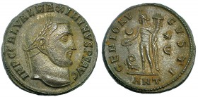 MAXIMINO II. Follis. Antioquía (311). Marcas: creciente - *, Є en el campo; ANT en el exergo. R/ GENIO AVGVSTI. RIC-161. EBC-. Ex C. Dattari.