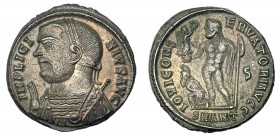 LICINIO I. Follis. Antioquía (317-320). Marca: S en el campo. SMANT en el exergo. R/ IOVI CONSERVATORI AVGG. RIC-27. MBC+. Ex C. Dattari.