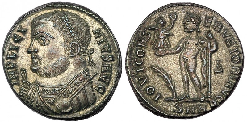 LICINIO I. Follis. Nicomedia (317-320). Marcas: palma y Δ en el campo. SMN en el...