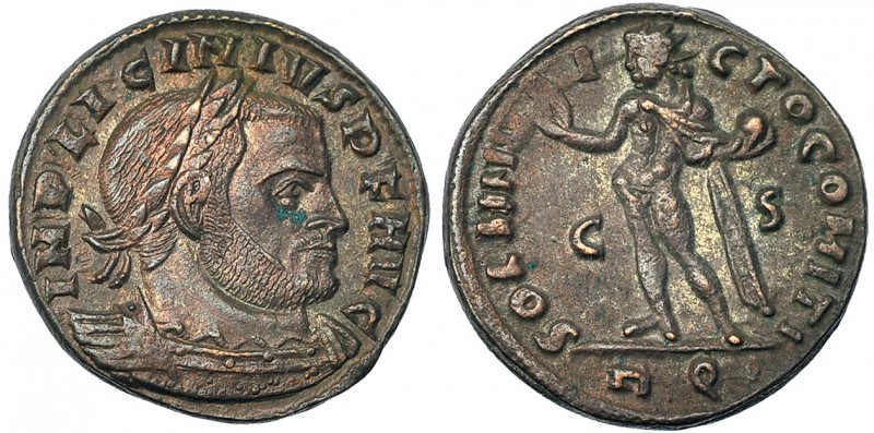 LICINIO I. Follis. Roma (315-316). Marcas: C - S en el campo. RQ en el exergo. R...