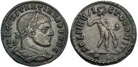 CONSTANTINO I. Follis. Roma (317). RS en el exergo. R/ SOLI INVICTO COMITI. RIC-78. MBC+. Ex C. Dattari.