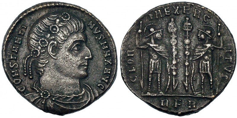 CONSTANTINO I. Follis. Roma (330). RFP en el exergo. R/ GLORIA EXERCITVS. RIC-32...