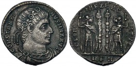 CONSTANTINO I. Follis. Roma (330). RFP en el exergo. R/ GLORIA EXERCITVS. RIC-327. MBC+. Ex C. Dattari.
