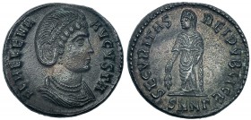 ELENA, MADRE DE CONSTANTINO I. Follis. Nicomedia (328-329). SMNΓ en el exergo. R/ SECVRITAS REIPVBLICE. RIC-159 (R2). EBC-. Escasa. Ex C. Dattari.
