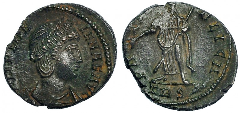 ELENA, MADRE DE CONSTANTINO I. Follis. Treveris (328). TRS en el exergo. R/ PAX ...