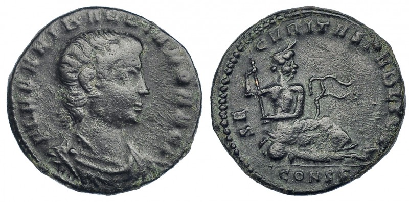 ANIBALIANO. AE-4. Constantinopla (336-337). R/ El río Eufrates reclinado a der. ...