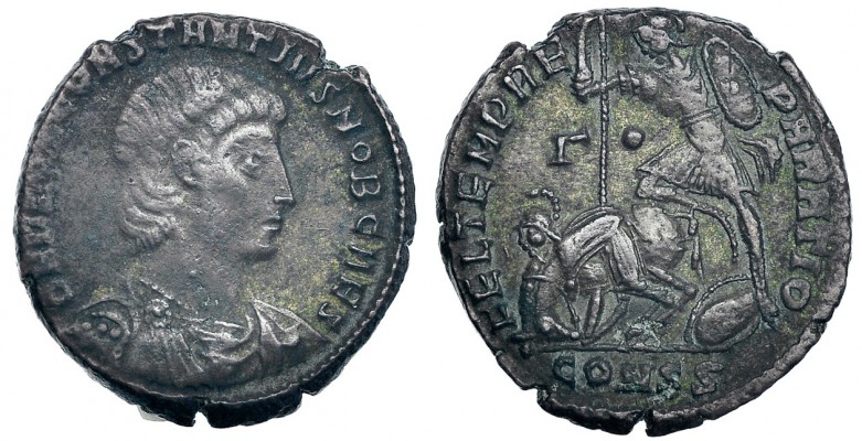 CONSTANCIO II. Follis. Constantinopla (351-354). Marcas: Γ - • en el campo. CONS...