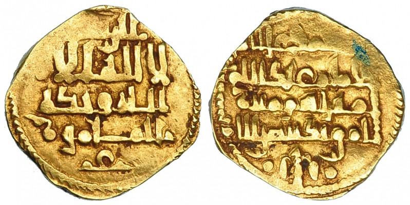 REINOS DE TAIFAS (S. XI). Abbadíes Sevilla. Almutamid. 1/3 de dinar. AU 1,4 g. M...