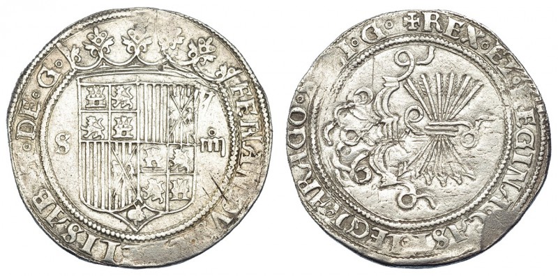 4 reales. Sevilla. Escudo entre S-IIII. CA-217. Sin marcas. Muy redonda y centra...