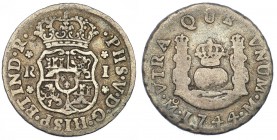 Real. 1744. México. M. VI-467. BC+.