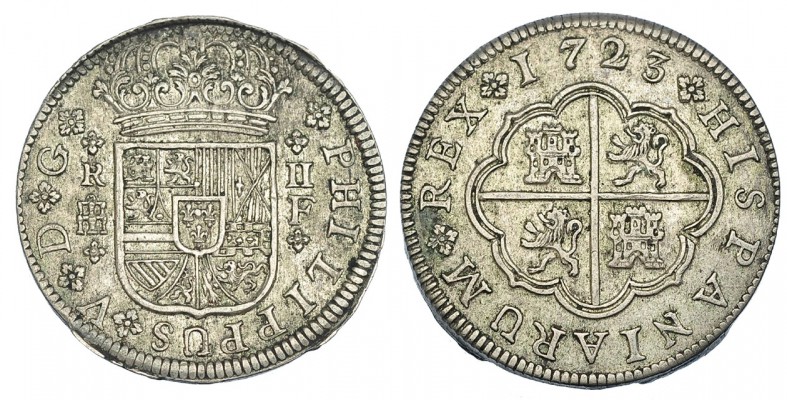 2 reales. 1723. Segovia. F. VI-769. MBC+.