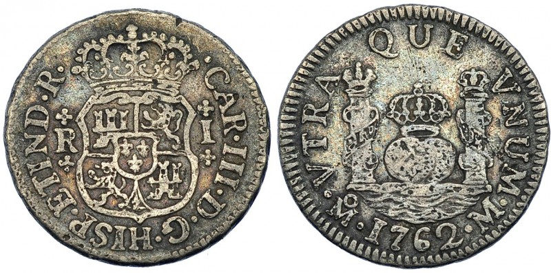 Real. 1762. México. M. VI-348. Pequeñas marcas. MBC-.