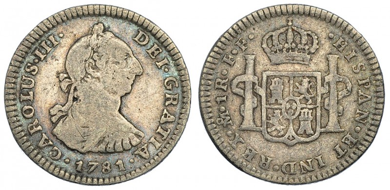 Real. 1781. México. FF. VI-370. BC+.