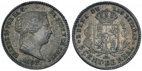 5 céntimos de real. 1858. Segovia. VI-124. MBC+.