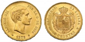 25 pesetas. 1878 * 18-78. Madrid. EMM. VII-106. R. B. O. EBC+.