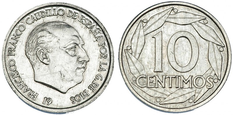 10 céntimos con sólo los 2 primeros dígitos en la fecha (19). Madrid. Pequeñas m...