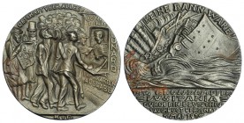 ALEMANIA. Medalla del hundimiento del Lusitania el 5 de Mayo de 1916. AE-56mm. EBC.