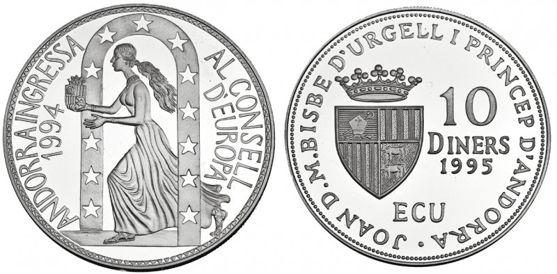 ANDORRA. 10 diners. 1995. KM-108. Prueba.