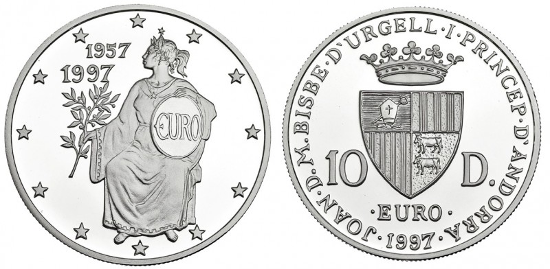 ANDORRA. 10 diners. 1997. KM-130. Prueba.