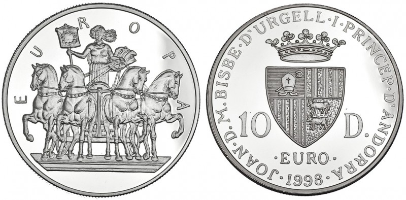 ANDORRA. 10 diners. 1998. KM-151. Prueba.