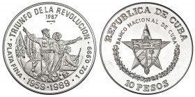 CUBA. 10 pesos. 1987. KM-162. Prueba.