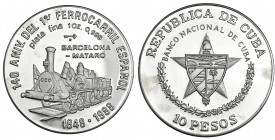 CUBA. 10 pesos. 1988. KM-206. Prueba.