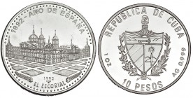 CUBA. 10 pesos. 1992. KM-352. Prueba.