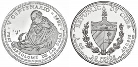 CUBA. 10 pesos. 1992. KM-372. Prueba.