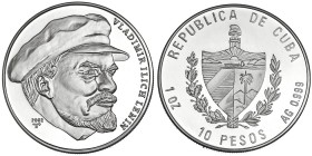 CUBA. 10 pesos. 2002. KM-786. Prueba.