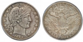 ESTADOS UNIDOS DE AMÉRICA. 1/2 dólar. 1894-O. PCGS AU details. Escasa.
