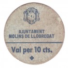 MOLINS DE LLOBREGAT. 10 céntimos. Montaner-927 E.