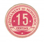 MONISTROL DE MONTSERRAT. 15 céntimos. Montaner-937 D.