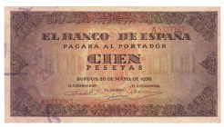 100 pesetas. 5-1938. Serie A. ED-D33. EBC-.