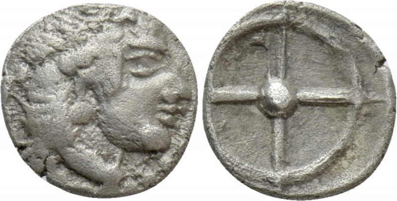 SICILY. Syracuse. Litra (Circa 475-470 BC)

Obv: Head of Arethusa right. Rev: ...