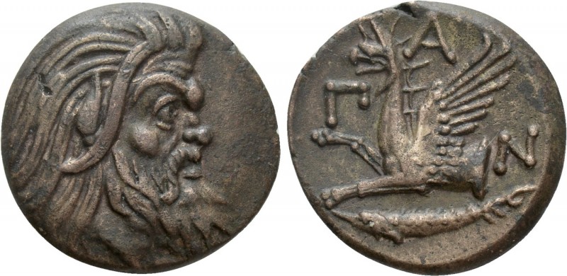 CIMMERIAN BOSPOROS. Pantikapaion. Ae (Circa 310-304/3 BC)

Obv: Bearded head o...