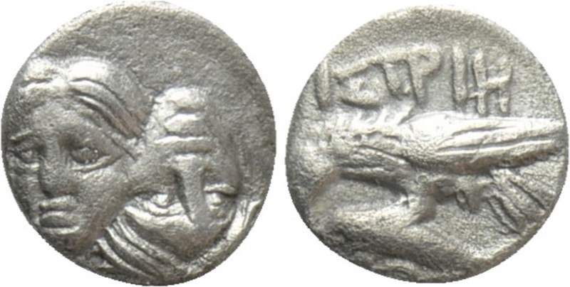 MOESIA. Istros. Hemiobol (Late 5th-4th centuries BC)

Obv: Facing male heads, ...