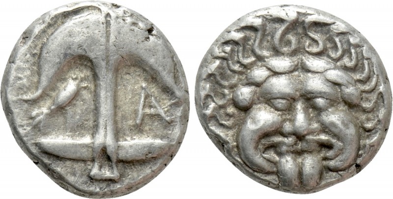 THRACE. Apollonia Pontika. Drachm (Late 5th-4th centuries BC)

Obv: Upright an...