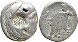 THRACE. Byzantion. Countermarked on a Tetradrachm in the name and types of Alexander III 'the Great' (336-323 BC)