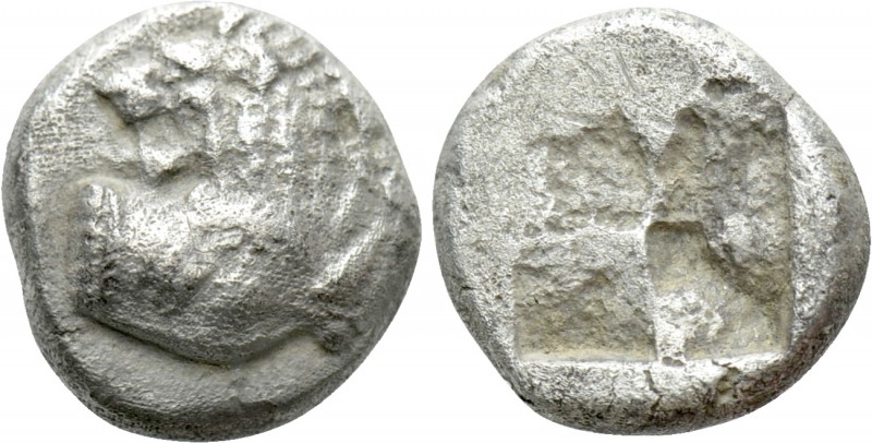 THRACE. Chersonesos. Diobol (Circa 500 BC)

Obv: Forepart of lion right, head ...