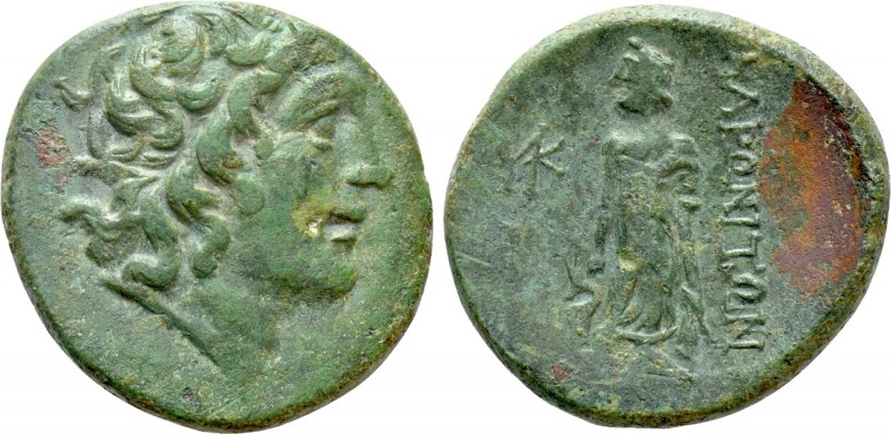 THRACE. Maroneia. Ae (Circa 189/8-49/5 BC)

Obv: Male head right. Rev: MAPΩNIT...