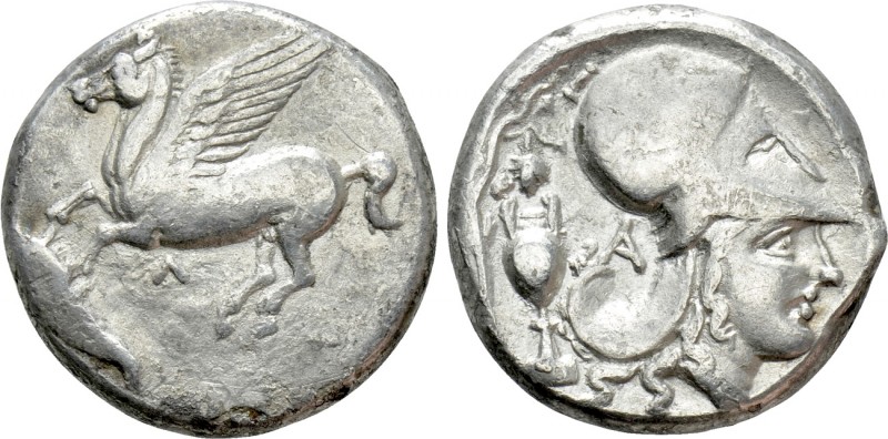 AKARNANIA. Leukas. Stater (circa 320-280 BC)

Obv: Pegasos flying left; Λ belo...