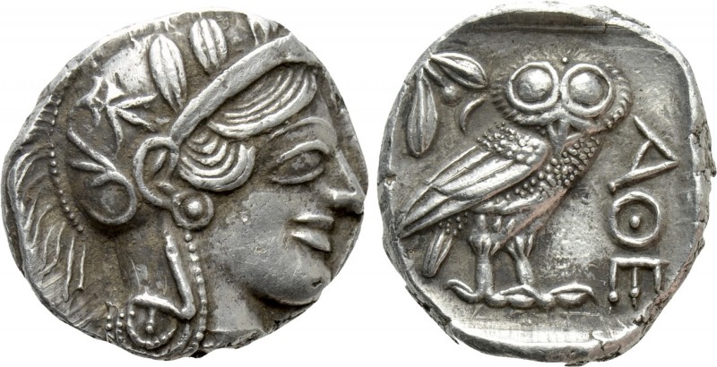 ATTICA. Athens. Tetradrachm (Circa 454-404 BC)

Obv: Helmeted head of Athena r...