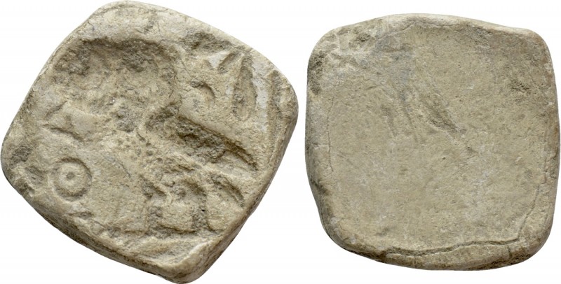 ATTICA. Athens. Uniface PB Tetradrachm Weight (?) (Circa 4th century BC)

Obv:...