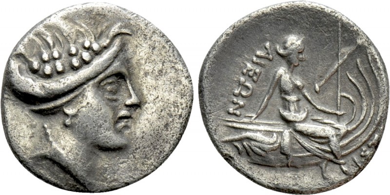EUBOIA. Histiaia. Tetrobol (3rd-2nd centuries BC)

Obv: Wreathed head of the N...