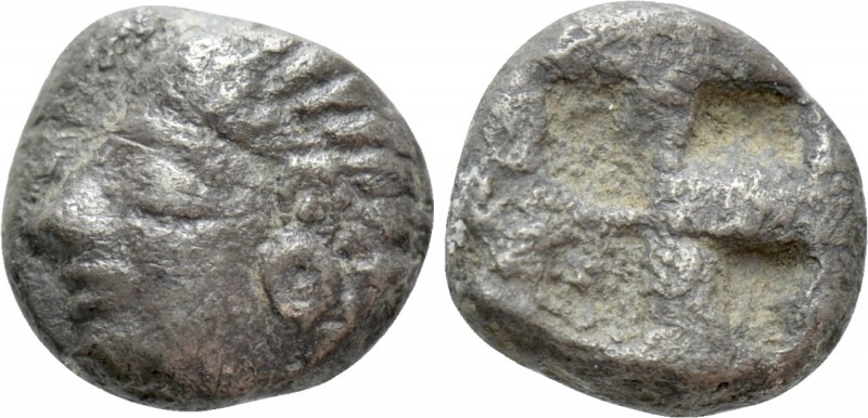 IONIA. Kolophon. Diobol (Circa 530/25-500 BC)

Obv: Archaic head of Apollo lef...